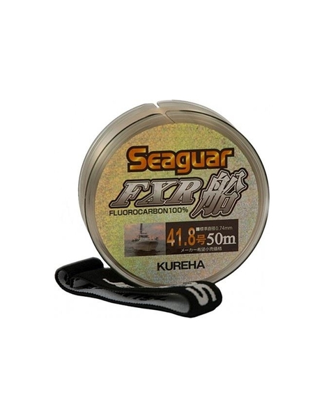 bobine amarelada de fio de pesca da marca Seaguar